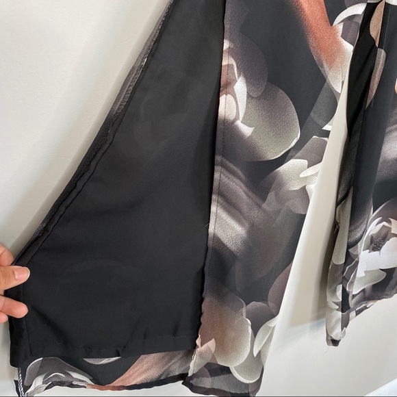 High Waist Wide Leg Floral Sheer Pants - Picture 4 of 14